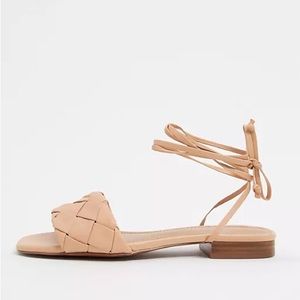 Who what wear Marlena woven tie up flat sandal